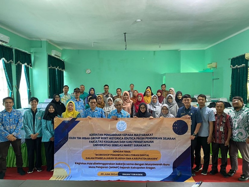 Bahas Pemanfaatan Literasi Digital dalam Pembelajaran Sejarah, Prodi S1 Pendidikan Sejarah adakan Workshop di SMAN 1 Sragen