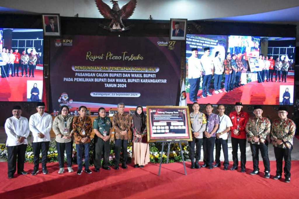 ISTRI Nomer 1 Berlian nomer 2, Hasil Pengundian KPUD Kab&nbsp;Karanganyar